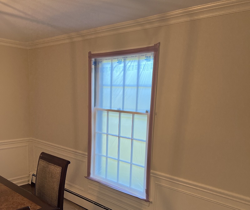 Wrap the window with plastic